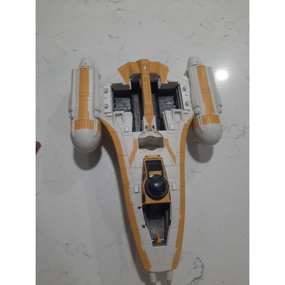 STAR WARS Y-Wing Fighter Bomber Clone Wars HASBRO Incomplete Toy Ship Lucas Rare